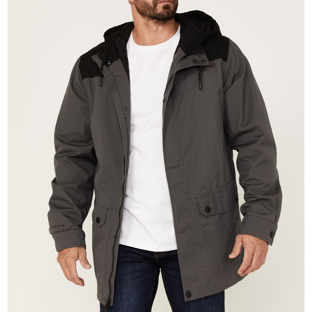 BROTHERS AND SONS MEN'S CRUISER WAXED CANVAS HOODED JACKET